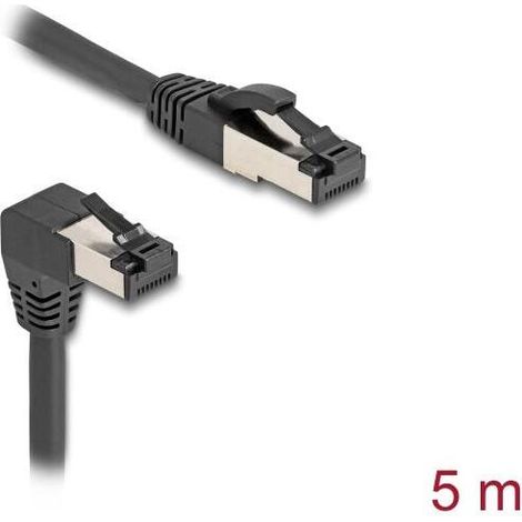 Delock rj45 cable de red cat.8.1 s/ftp 90° unten angular / gerade 5 m negro