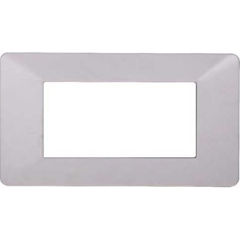 Plaque compatibles Vimar Plana 4 modules plastique couleur blanc Ettroit EV83401