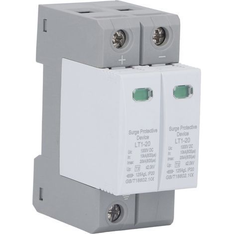 10 kA bis 20 kA 2P 36 mm Photovoltaik-Überspannungsschutz, Schienenmontage, Überspannungsschutz, 1000 V PV-Überspannungsschutz (1/5)