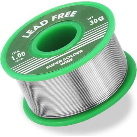 Fil de soudure,Soudure Douce Avec Noyau de Colophane Pour Soudure électrique(1,0 mm, 30 g,Sn99.3%,Cu0.7% (1/5)
