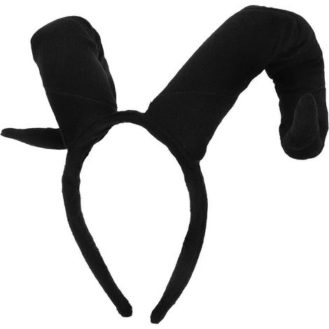 serre-tête en coton à motif cornes de taureau, accessoire pour cheveux sur le thème des fêtes (1/5)