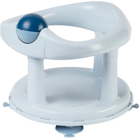 Bebeconfort Seggiolino Girevole Bagnetto neonato per Vasca da Bagno e Doccia, Seggiolino da bagno per bambini fino a 10 kg, Girello per il Bagnetto, Seduta ergonomica, Ventose di Sicurezza,Azzurro (1/5)