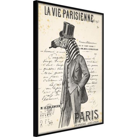 Affiche Murale Encadrée "The Parisian Life" 30 x 42 cm Noir
