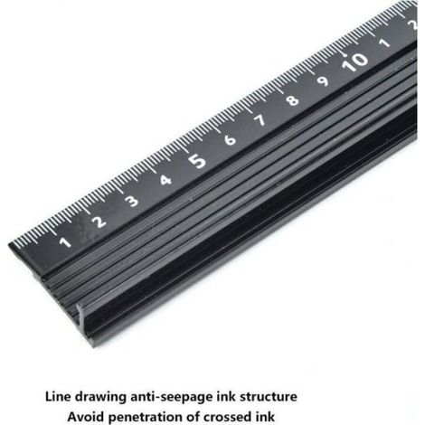 Règle De Coupe - Alliage D'aluminium - Pour Mesure Et Traçage En Bricolage - 60 cm (1/4)