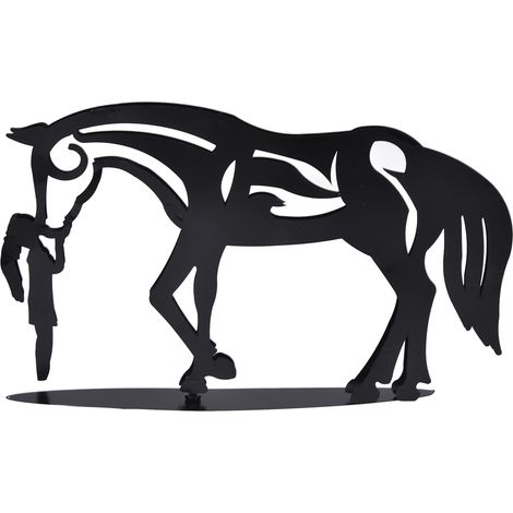 Statue Cheval - En Fer - Décoration Intérieure Bureau Salon - 32 cm - 1 Pièce (1/5)