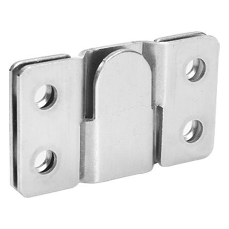 Set of 10 concealed recessed mounting brackets in stainless steel, heavy-duty interlocking suspension brackets (1/5)