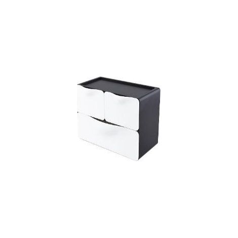 Organizador de escritorio negro de 3 compartimentos