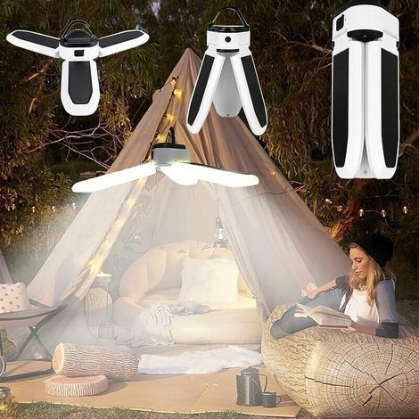 Lumière extérieure portative Lanterne de camping LED Solar Light Banque de puissance rechargeable Banque d'éclairage extérieur puissant Lampe d'urgence de la lampe de poche portable--Lampe trèfle-RAPA (1/5)