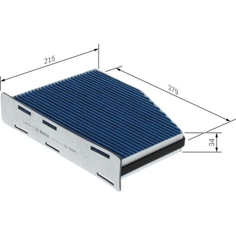 Filtre, Charbon actif habitacle+pro - 0986628615 - BOSCH (1/5)