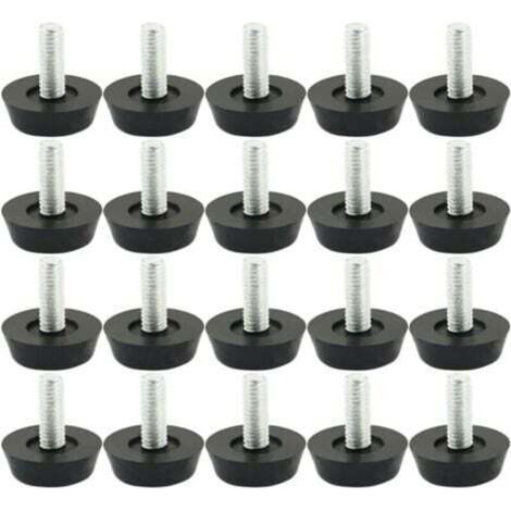 20pcs Pieds M6 x 20mm de Nivellement Meuble Réglable Pied Réglable Patinn Meuble Jambe Pied de Table Chaise Base Protection Plancher Vis Glisse (1/4)