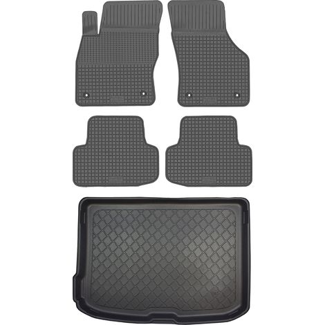 Set di tappetini in gomma per auto e tappetino per bagagliaio per Audi A3 III 8V Hatchback dal 08.2012 al 03.2020.