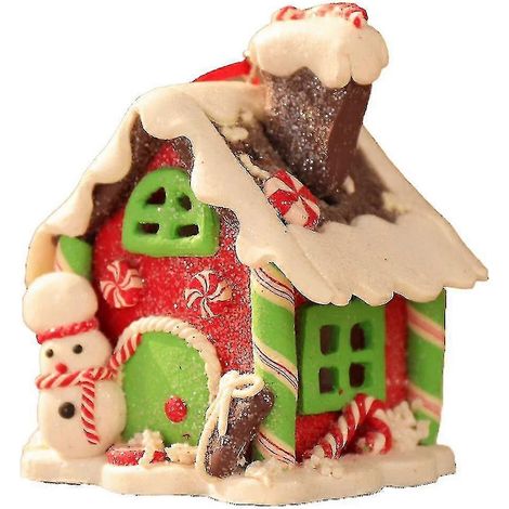 Maisons de village illuminées pour Noël, bâtiments de Noël illuminés par des LED, petite maison lumineuse de Noël (1/3)