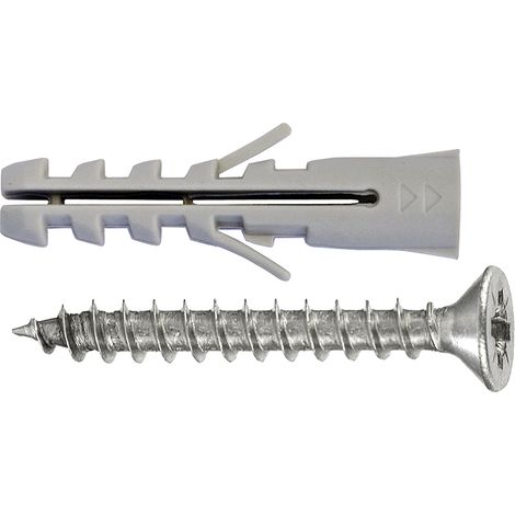 Tasselli universali nylon + viti T.P.S. - Diam. 6 x 30 - 20 pz.