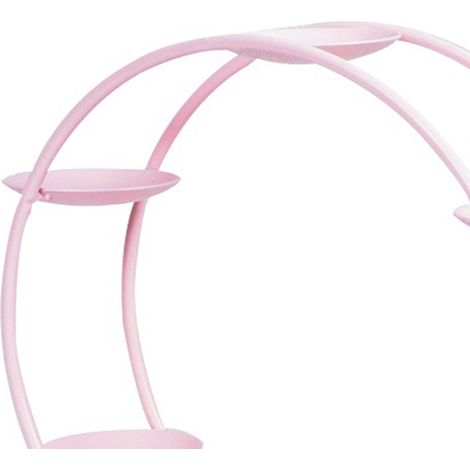 Doppelseitiger, drehbarer Präsentationskasten für Accessoires, rosafarbenes Ablageregal, Ladendekoration (im Stil eines Riesenrads) (1/3)