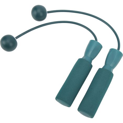 1 paire de cordes à sauter sans fil réglables avec double roulement à billes pour hommes, femmes et enfants (bleu) (1/5)