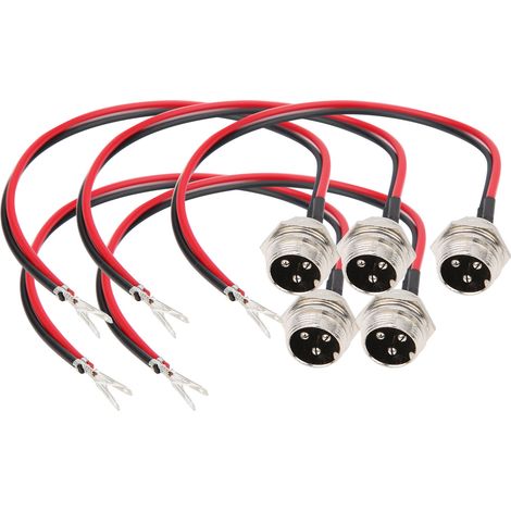 Lot de 5 connecteurs de charge en ligne à 3 broches avec port de charge rond et capuchon pour trottinette électrique (1/5)