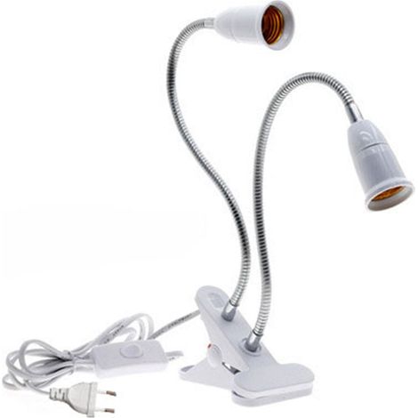 Lampe De Bureau - Lampe De Lecture Nocturne Avec Pince - Matériau ABS Et Métal - Douille E27 - 220 V - Câble 165 Cm - 1 Pièce (1/5)