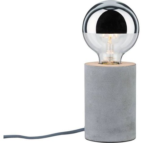 79621 NEORDIC MIK LAMPE DE TABLE ROND MAX 1X20W E27 GRIS 230V BÉTON, 9 CM X 9 CM X 13 CM 796.21 (1/5)