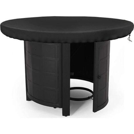 Housse de protection ronde pour plaque de feu, étanche, anti-UV 420D, pour plaque de cuisson et plaque de cuisson, noir (diamètre 80 cm) (1/5)