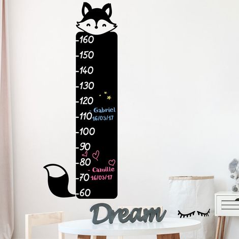 Sticker ardoise tableau noir - stickers muraux adhésif effaçable - TOISE RENARD + 4 CRAIES LIQUIDES (1/5)