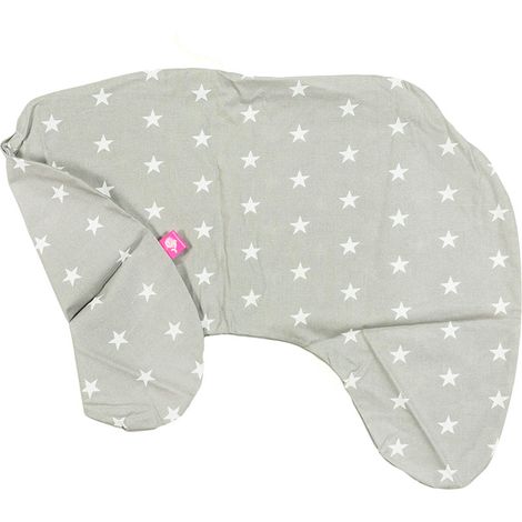 BabyUniverse Stillkissenbezug, klein, 100 % Baumwolle – Graue Sterne (1/4)
