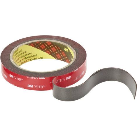 3M – Ruban adhésif double face VHB 4611F – Longueur 3 m – Largeur 19 mm – Acrylique haute performance pour métaux et plastiques – 1 pc (1/5)