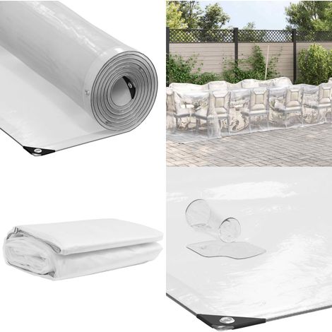 vidaXL Transparente Plane mit Ösen 3x8 m Polyethylen (1/5)