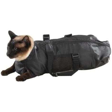 Sac de toilettage pour Chat,éGlable Sac en Maille De Douche pour Chat,Anti-rayures Respirant Pour Chat Mordre RéSisté Pendant L’Examen par Voie Intraveineuse De Baignade Manucure (1/5)