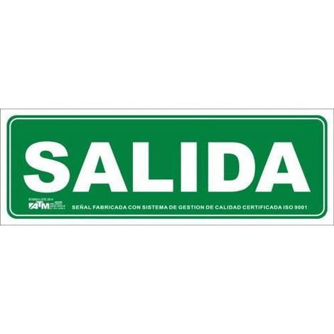 Señal salida ATM PVC clase A - alta visibilidad, resistente a la intemperie.