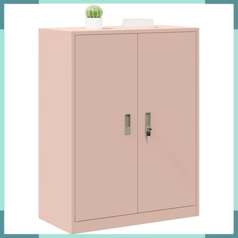891689 Armoire de rangement Rose 80 x 40 x 105 cm Acier (1/5)