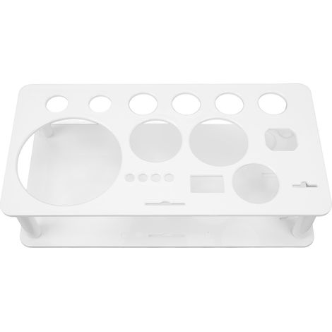 Support de barman amovible, peu encombrant, multifonctionnel, en plastique blanc, grand format, pour outils de bar à la maison ou au bar. (1/5)