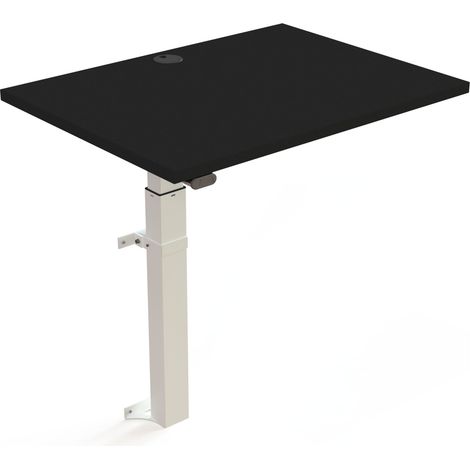 STIER Steh-Tisch 501-9 elektrisch höhenverstellbar Wandmontage 80 x 60 cm Schwarz (1/3)