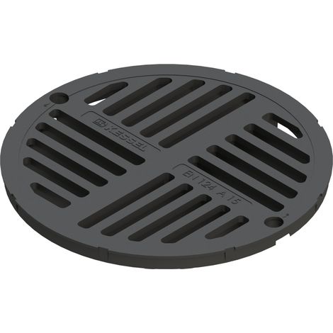 Grille ronde à fentes, diamètre : 362 mm, en plastique