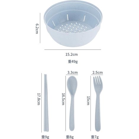 Instant noodle bowl set, ramen bowl set for ramen, microwaveable soup cup with handles, chopsticks, spoon, portable ramen bowl for dorm, home (1/5)