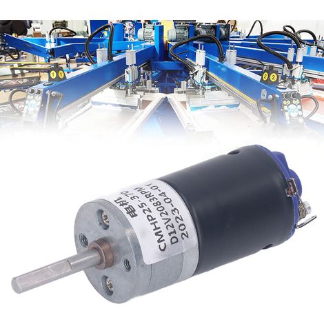 CMHP25-370 Langwellen-Getriebemotor, hohes Drehmoment und hohe Leistung, 12 V, 2083 U/min, Schwarz (1/5)