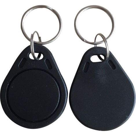 SABIR Lot de 10 Badges RFID 13.56Mhz Programmable MCT Android UID modifiable Puce CUID Noir (1/2)