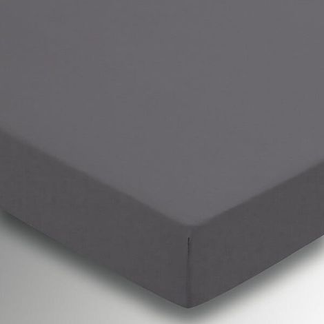Helena Springfield Plain Dye Fitted Sheet 36cm Deep Single Charcoal