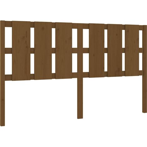 Maison Exclusive - Cabecero de cama madera maciza pino marrón mie (1/5)