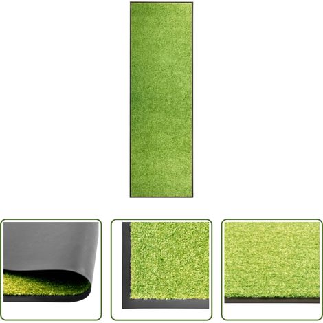 Tapis de porte - Paillasson lavable Vert 60x180 cm (1/5)