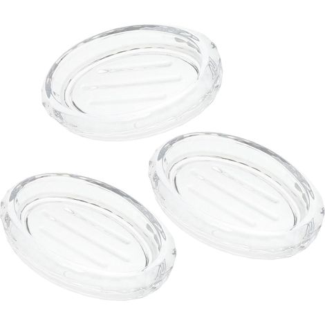 3 porte-savons, verre, pour salle de bain et bain et douche (1/5)