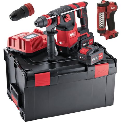 Flex Akku-Bohrhammer CHE 2-26 18.0-EC/5.0 Set 2 Akkus 5,0Ah, BF CHE, WL LED 18.0