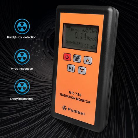 Decdeal NR-950 Tragbarer Hand-Nuklearstrahlungsdetektor LCD-Display Haushalts-Radioaktivitätstester Geigerzähler β Y-Röntgenerkennung Schallvibrationen Licht Dreifachalarm Praktisch