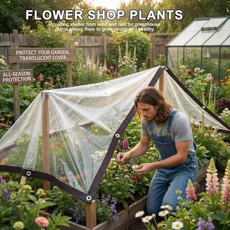 Rideaux transparents en PVC avec jet d'huile, résistant aux UV, pour plaques de sol, pergola de jardin, 2M x 2M