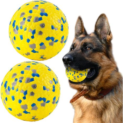 2Pcs Balle Chien, Balle Chien Indestructible, Balle pour Chien, Balle De Tennis pour Chien, Balle Tennis Chien, Jouet Interactif Chien, Balle pour Chien Indestructible - φ7 cm - Jaune (1/5)