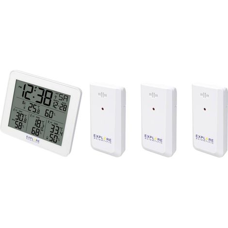 Station météo radiopilotée WSH4003 – 3 capteurs – Alimentation par piles LR03 – Affichage numérique – Température et humidité int./ext. – Oregon Scientific