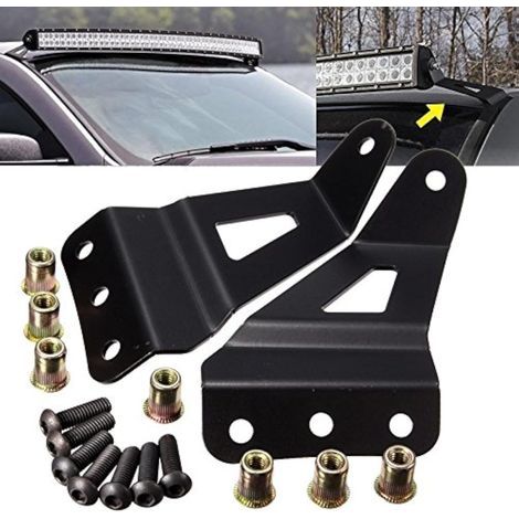 50-inch LED light bar with curved windshield mount for GM pickups and SUVs (2007–2013) Chevrolet Silverado 1500/2500HD/3500HD Pickup/Tahoe/Suburban/Avalanche (4WD/2WD) (1/5)