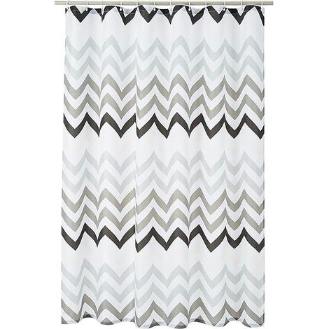 Rideau de douche décoration neuf imperméable 180 x 180 m gris dégradé (1/4)