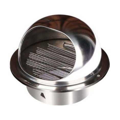 Sortie d'aération murale de couverture de ventilation de grille ronde d'évent d'air d'acier inoxydable,tuyau d'échappement respirable de hotte 200mm (1/5)