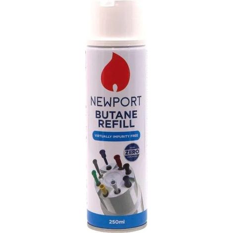 Ricarica gas accendino 250 ml, con 8 ugelli