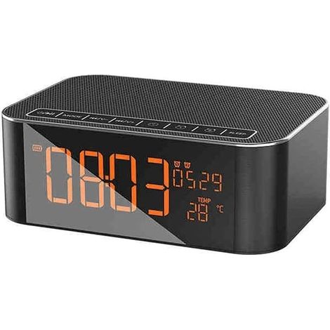 LED Réveil numérique pour chambre à coucher, Wireless Bluetooth (1/5)